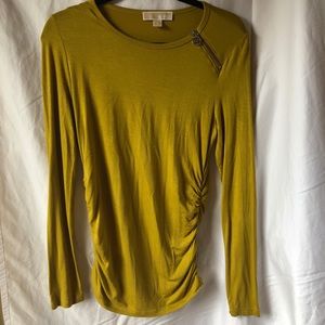 Michael Kors Long Sleeve Blouse with Ruching